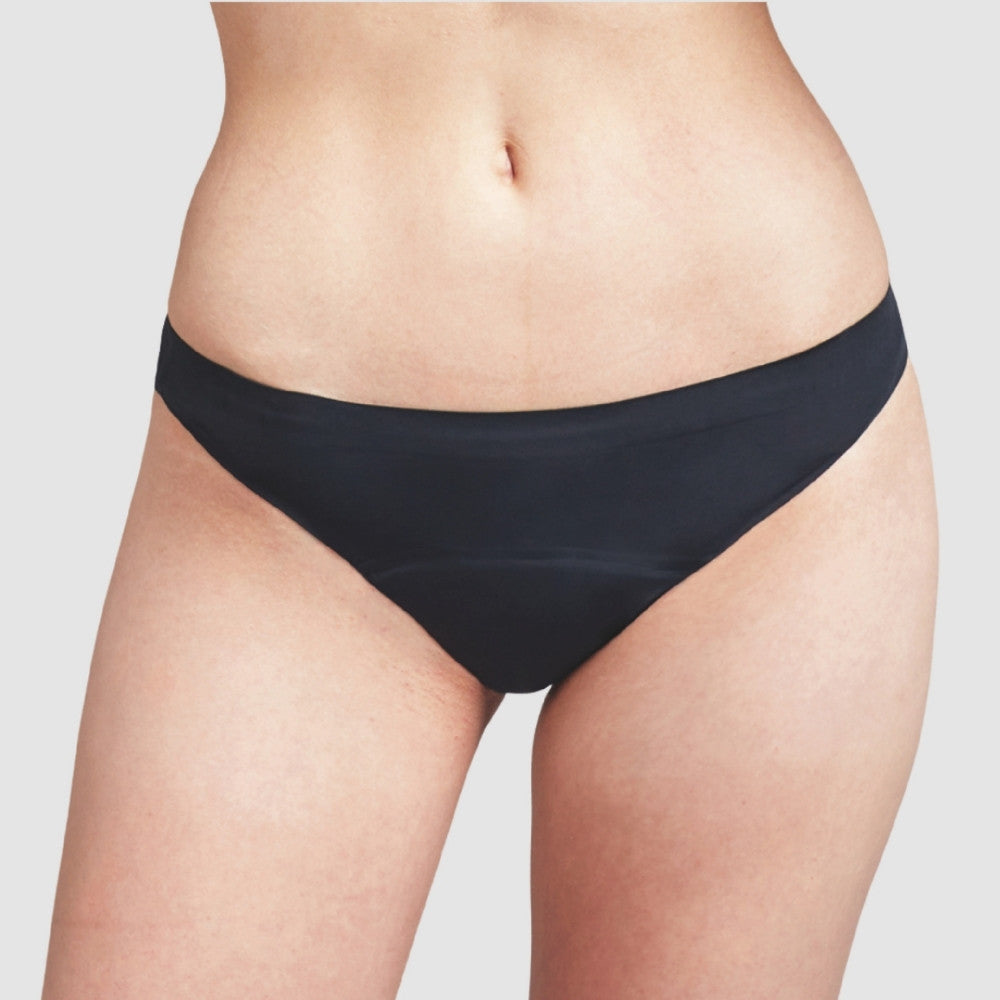 Bikini Sin Costuras Flujo Moderado Negro