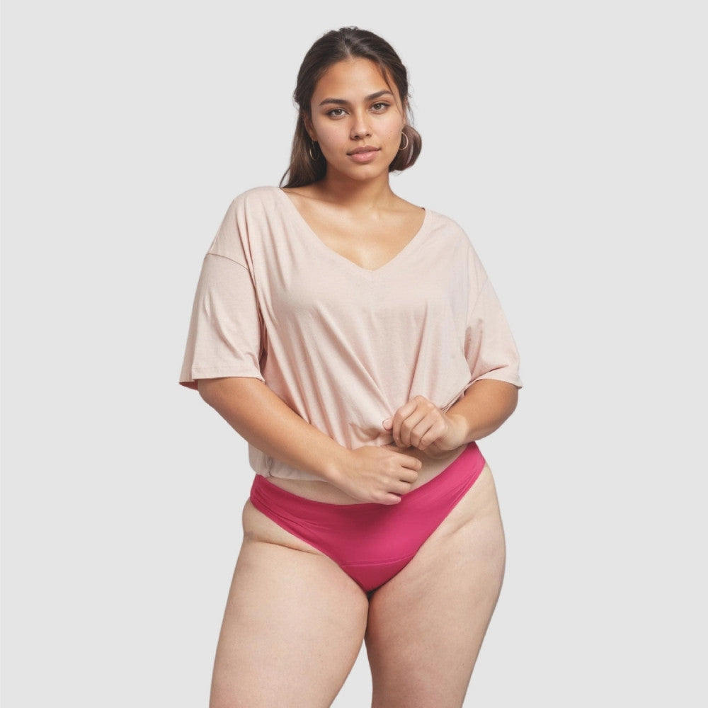 Bikini Sin Costuras Flujo Moderado Fucsia