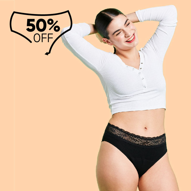 High Waist Flujo Moderado Negro