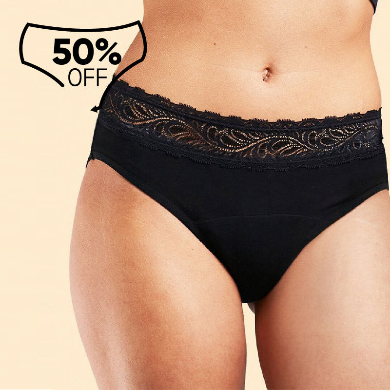 High Waist Flujo Moderado Negro