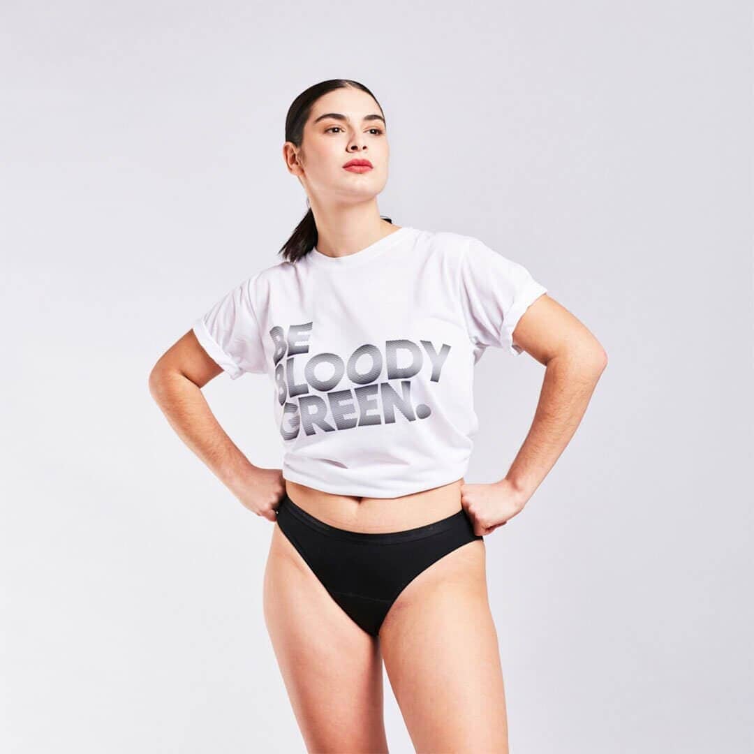 Calzón Menstrual Bikini flujo intenso, Negro, XS, S, M, L, XL, XXL