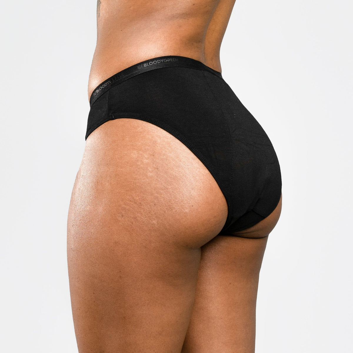 Calzón Menstrual Bikini ultra flujo abundante, Negro, XS, S, M, L, XL