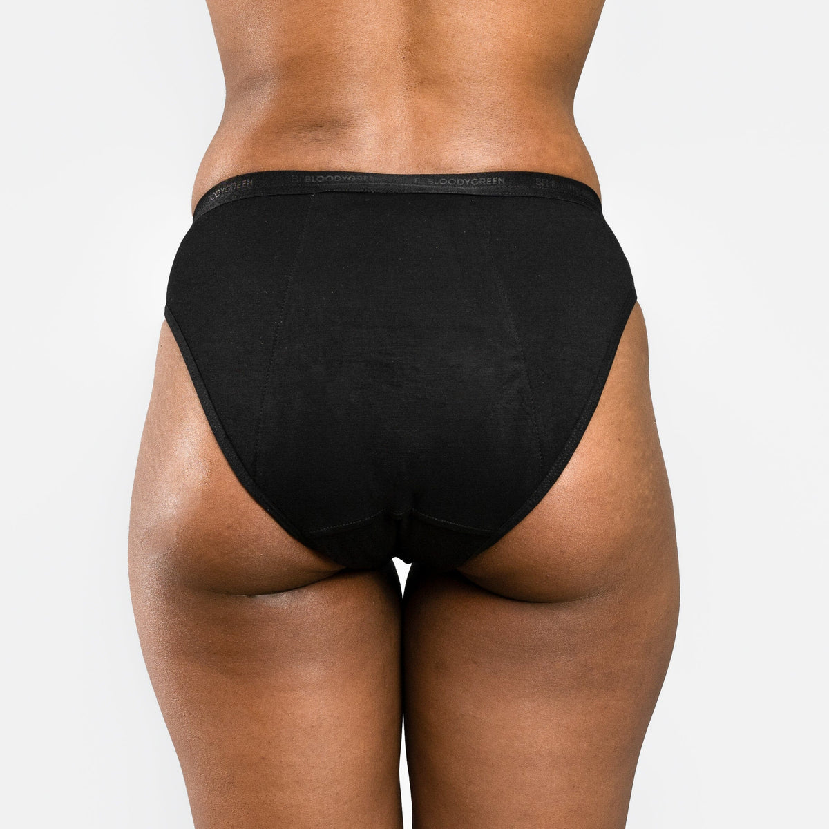 Calzón Menstrual Bikini ultra flujo abundante, Negro, XS, S, M, L, XL