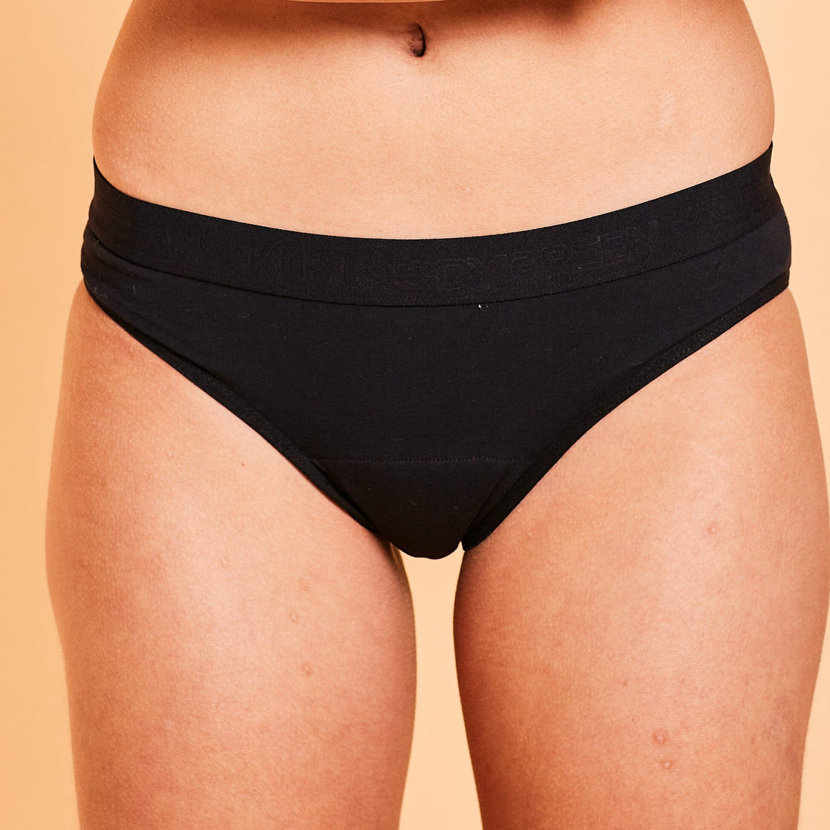 calzón menstrual Niña bikini flujo intenso, Negro, 10-11, 12-13, 14-15