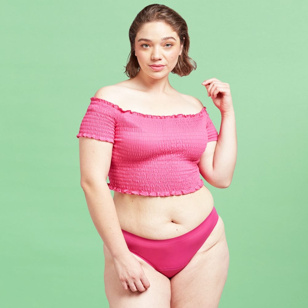 calzón menstrual sin costuras, Fucsia, S, M, L, XL