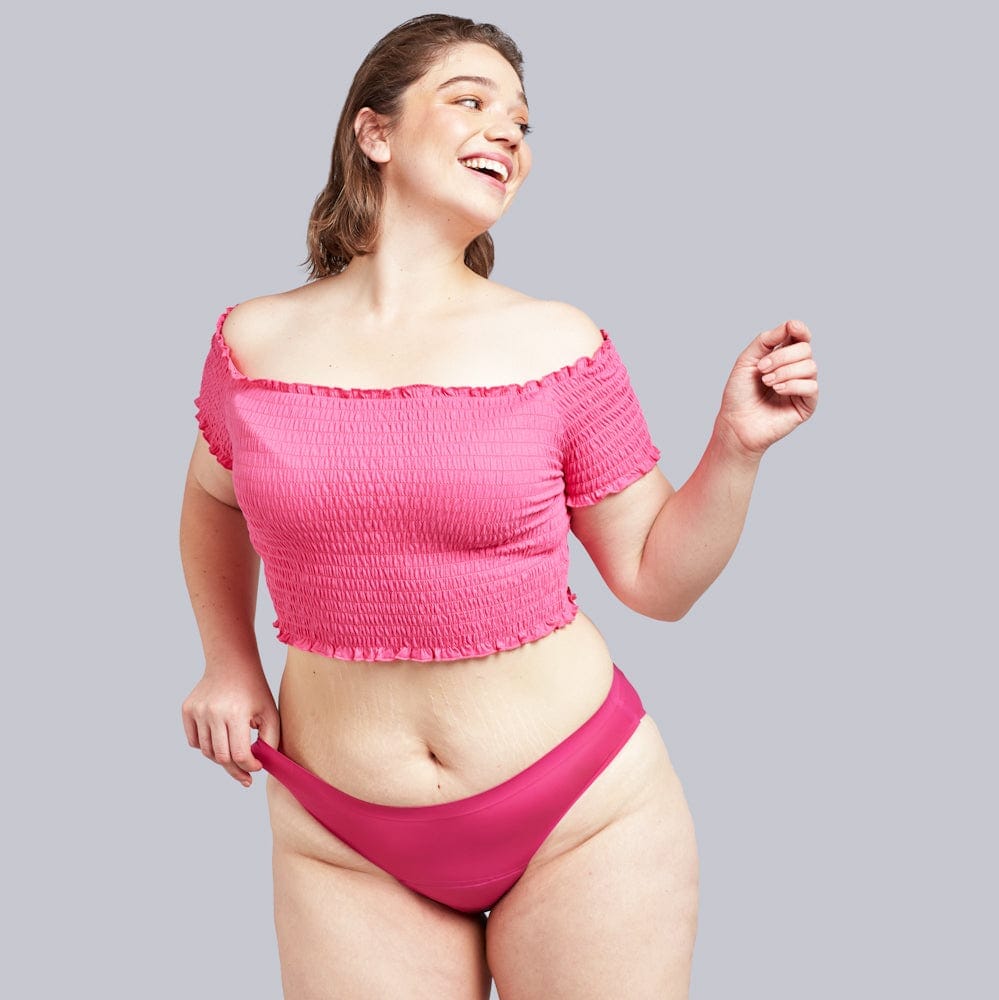 calzón menstrual sin costuras, Fucsia, S, M, L, XL