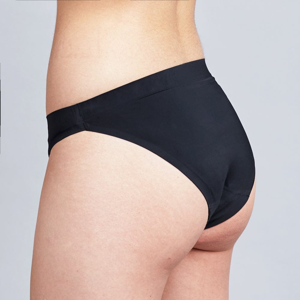 Calzón menstrual sin costuras, Negro, S, M, L, XL