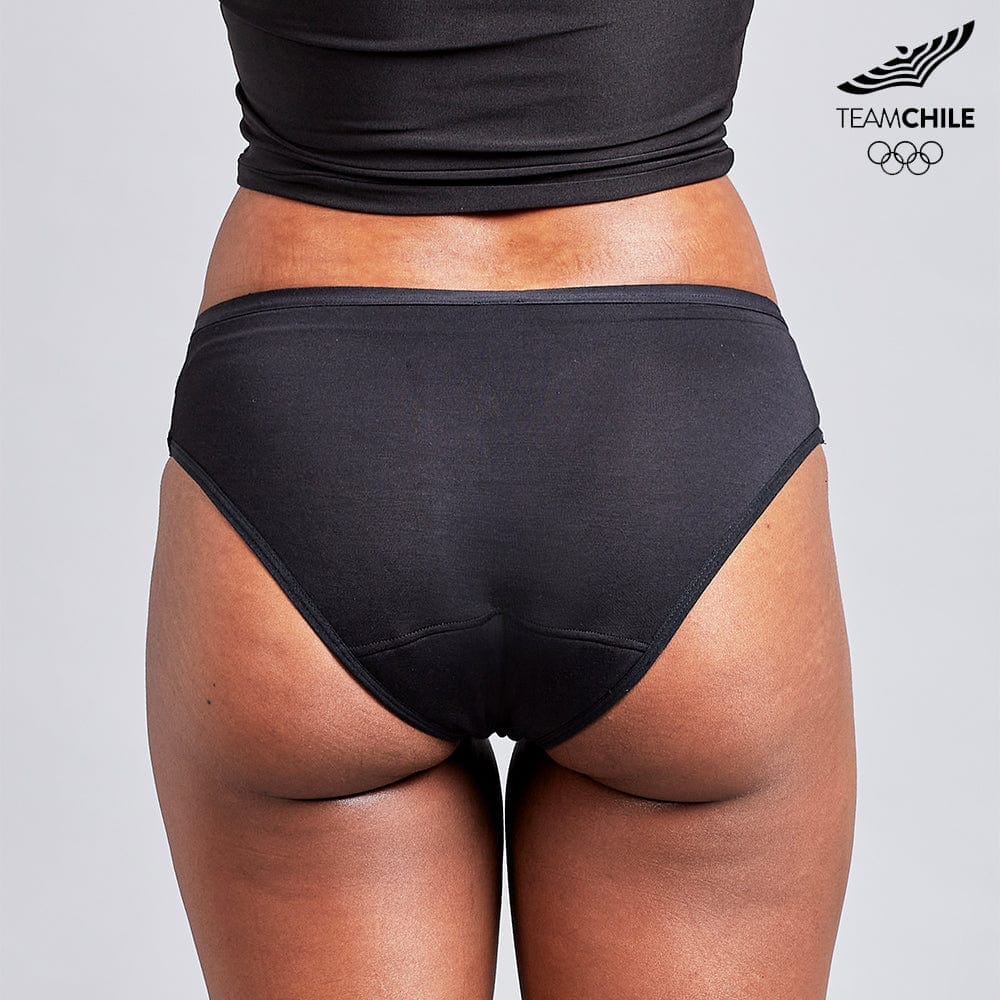 Calzones Menstruales Sport Flujo moderado, Negro, XS, S, M, L, XL